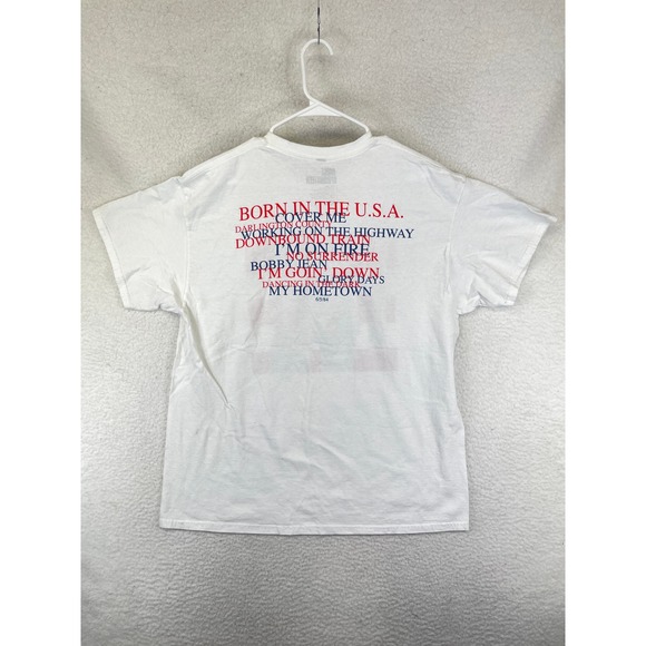 Bruce Springsteen Born in USA Graphic T Shirt Concert Band Tee White Men's XL - Picture 2 of 7